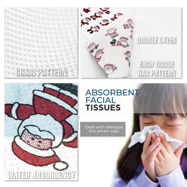 Snow Flakes 1 Roll Christmas Toilet Paper Roll Tissue Napkin Santa Tree Pattern for Xmas Holiday Party Supplies Bathroom Decoration - Image 3