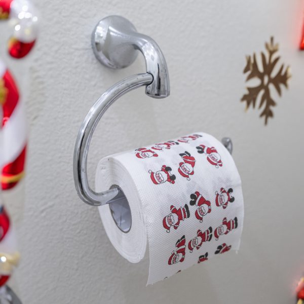 Snow Flakes 1 Roll Christmas Toilet Paper Roll Tissue Napkin Santa Tree Pattern for Xmas Holiday Party Supplies Bathroom Decoration - Image 4