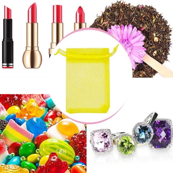 50 pcs Organza Gift Bags 4??x3.5?? inch Multi-Color - Wedding Party Favor Bags, Mesh Gift Bags, Jewelry Gift Bags for Party, Festival, Jewelry, Festival, Bathroom Soaps, Makeup Organza Favor Bags - Image 5