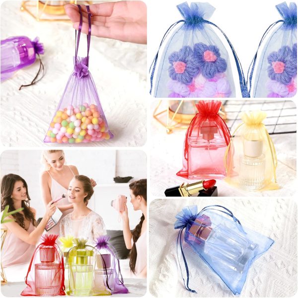 50 pcs Organza Gift Bags 4??x3.5?? inch Multi-Color - Wedding Party Favor Bags, Mesh Gift Bags, Jewelry Gift Bags for Party, Festival, Jewelry, Festival, Bathroom Soaps, Makeup Organza Favor Bags - Image 6