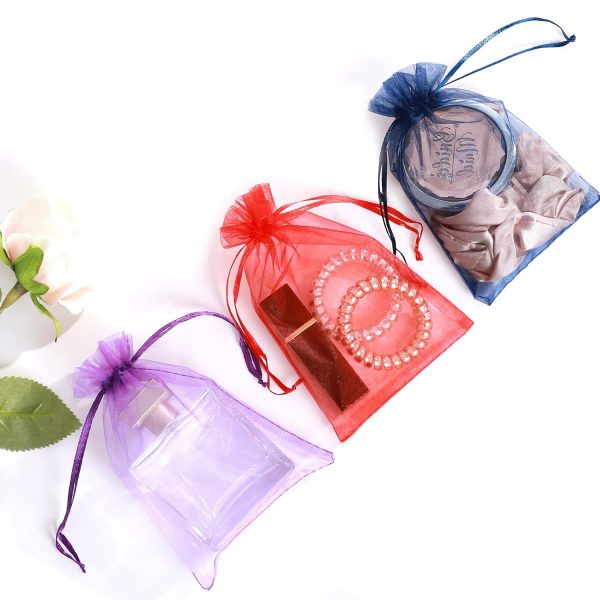 50 pcs Organza Gift Bags 4??x3.5?? inch Multi-Color - Wedding Party Favor Bags, Mesh Gift Bags, Jewelry Gift Bags for Party, Festival, Jewelry, Festival, Bathroom Soaps, Makeup Organza Favor Bags - Image 7