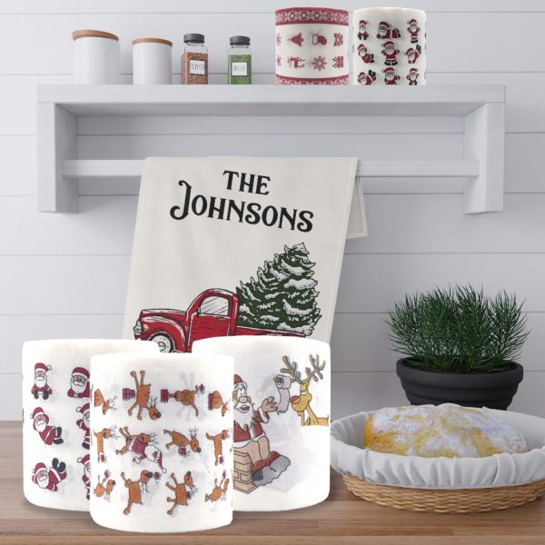 Snow Flakes 1 Roll Christmas Toilet Paper Roll Tissue Napkin Santa Tree Pattern for Xmas Holiday Party Supplies Bathroom Decoration - Image 7